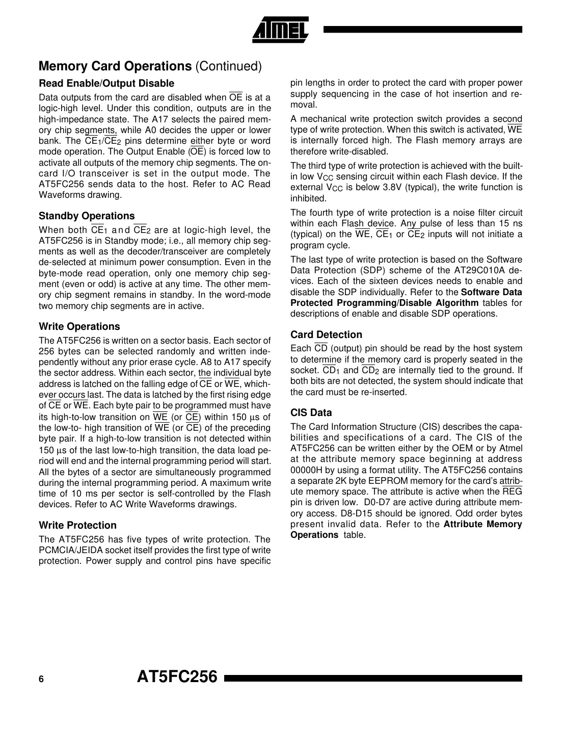 at5fc256 Datasheet Page 6