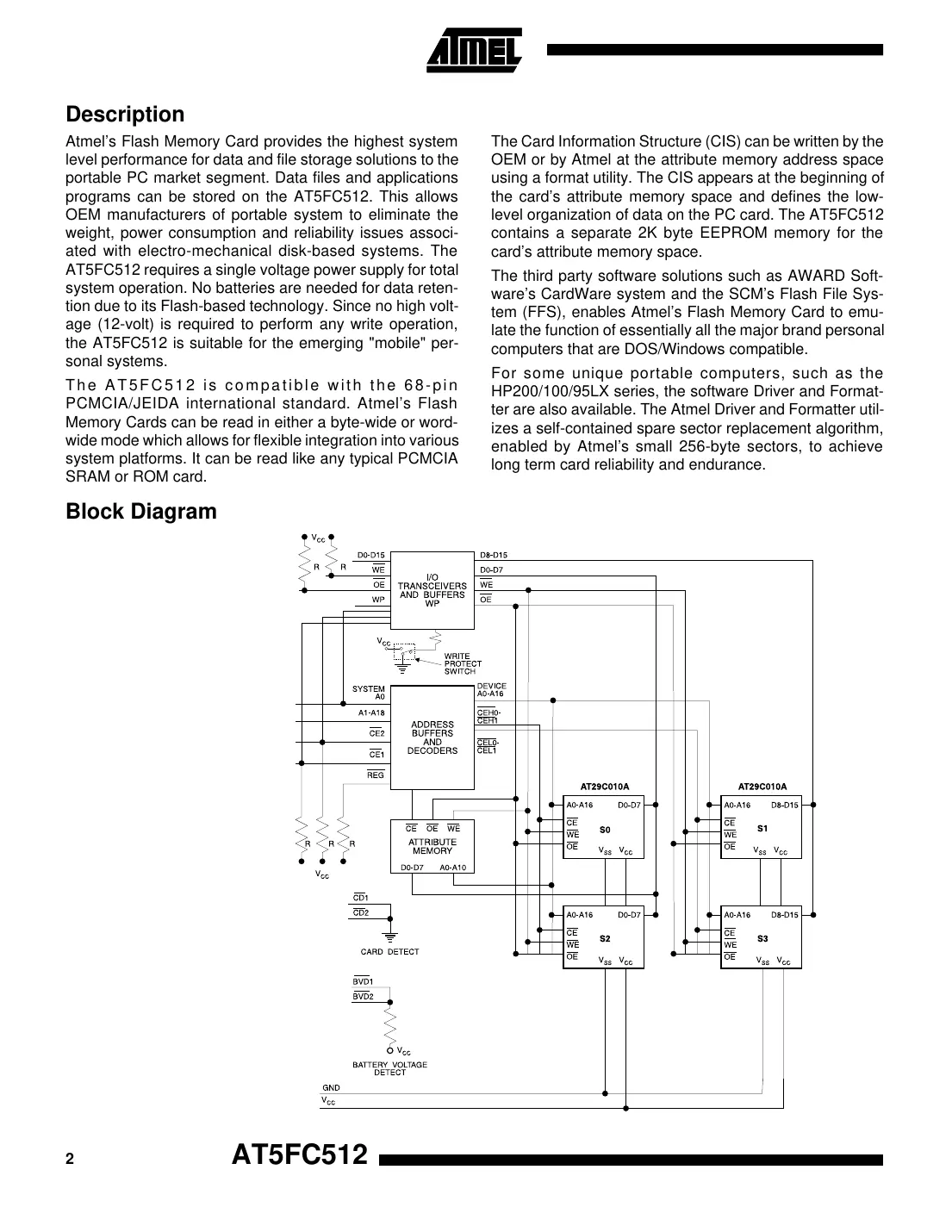 at5fc512 Datasheet Page 2