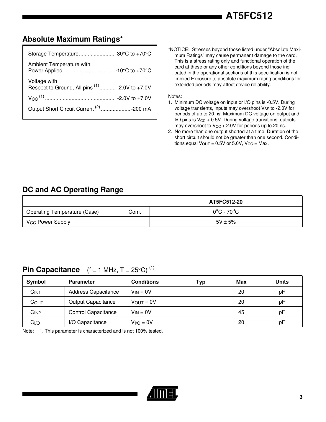 at5fc512 Datasheet Page 3