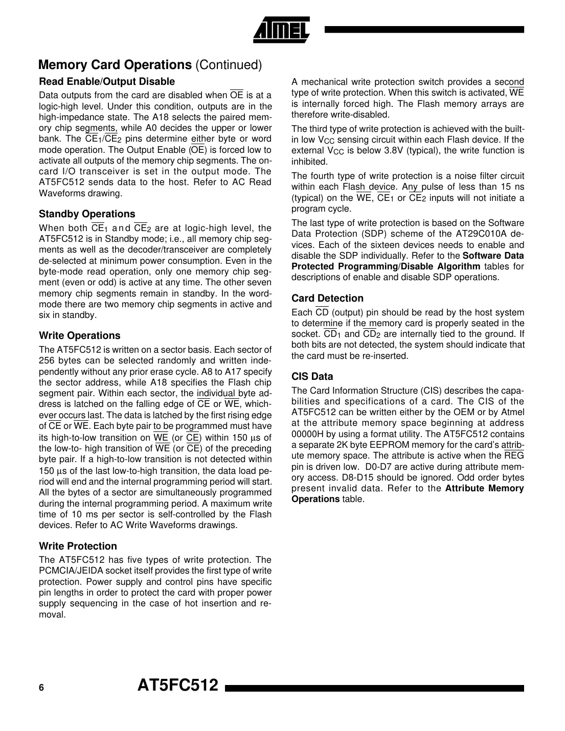 at5fc512 Datasheet Page 6