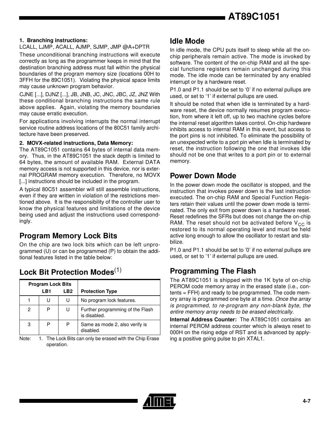 at89c1051 Datasheet Page 5