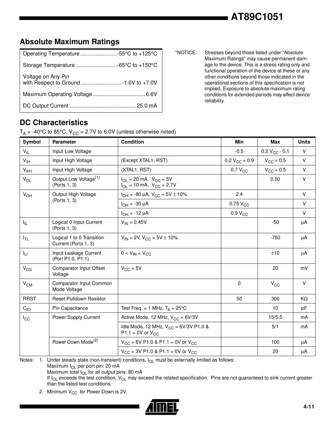 at89c1051 Datasheet Page 9