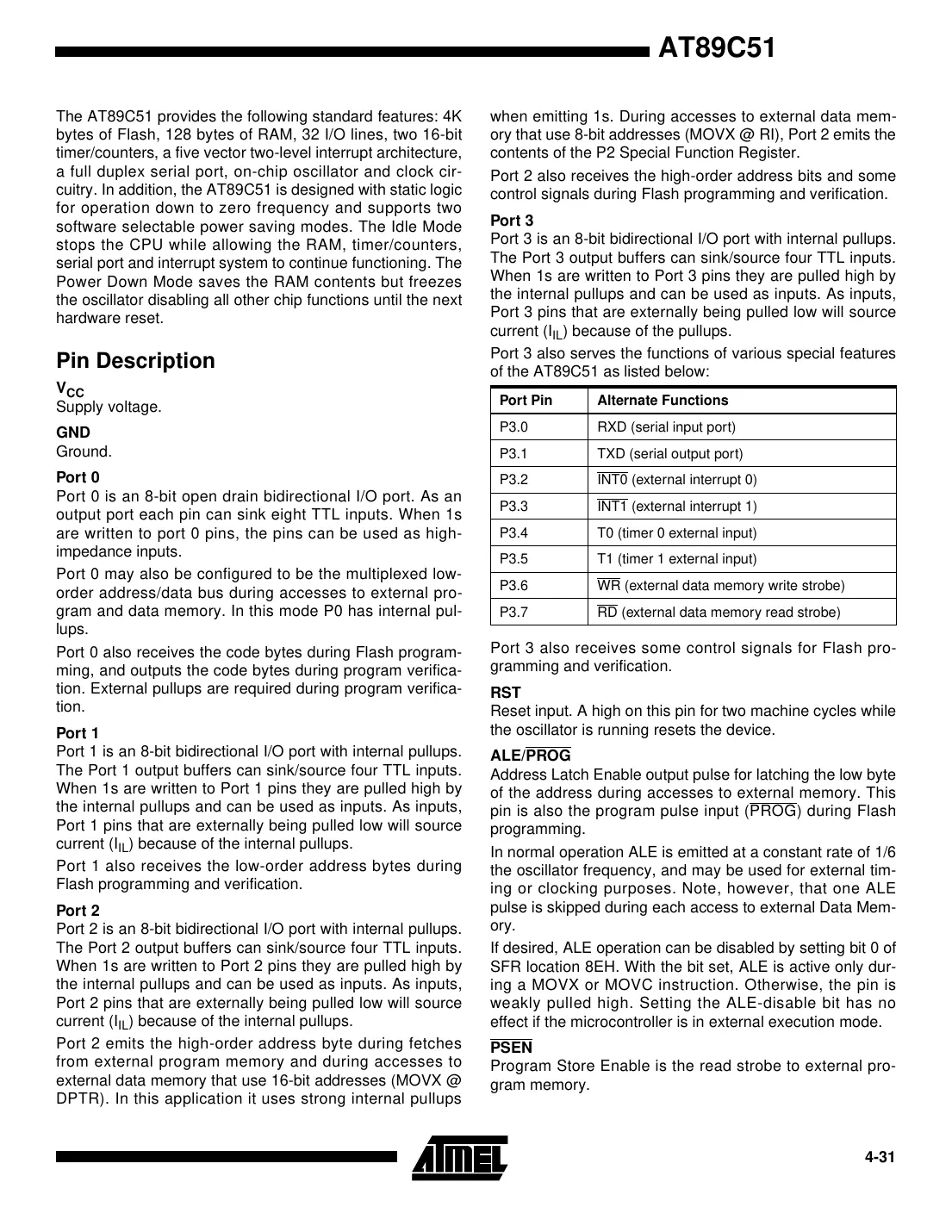 at89c51 Datasheet Page 3