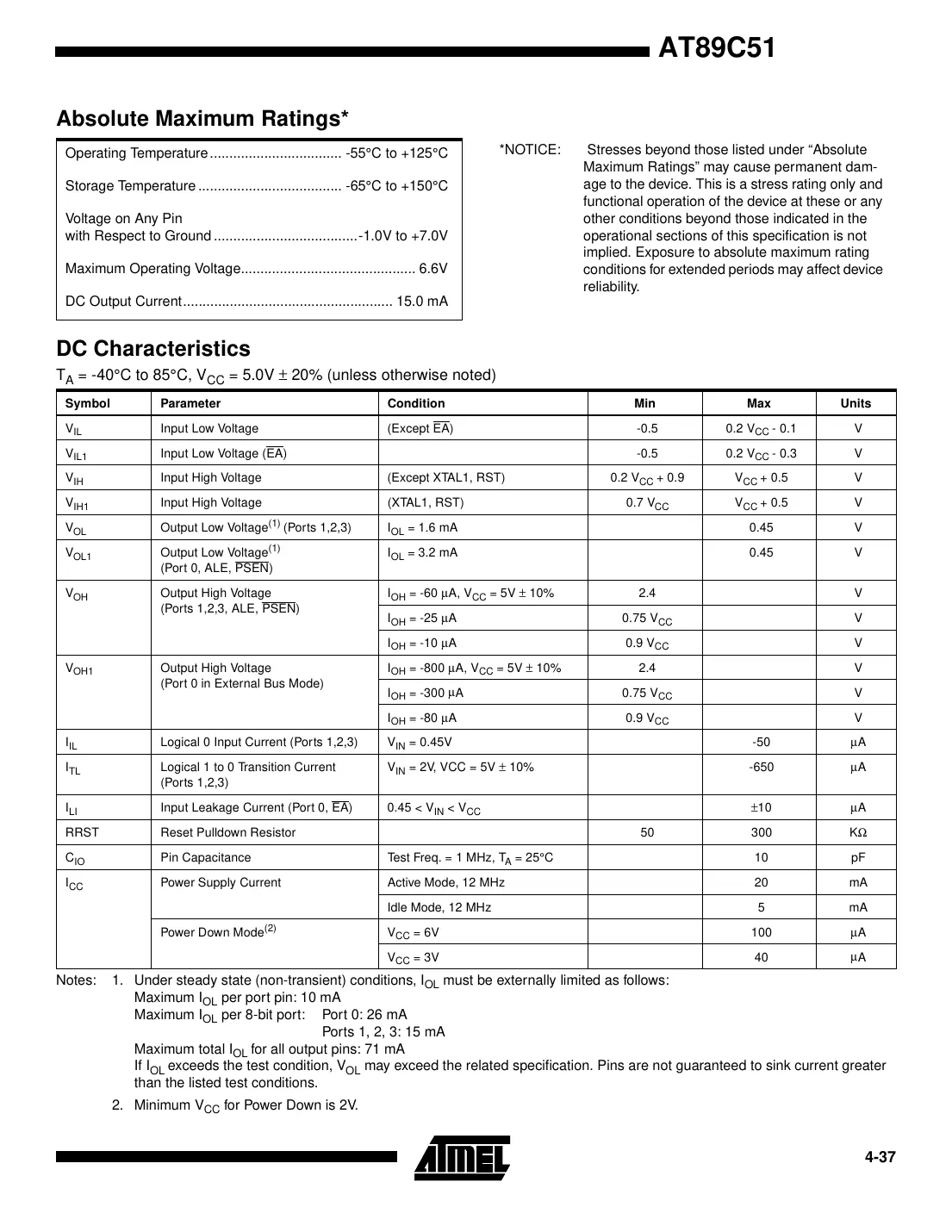 at89c51 Datasheet Page 9