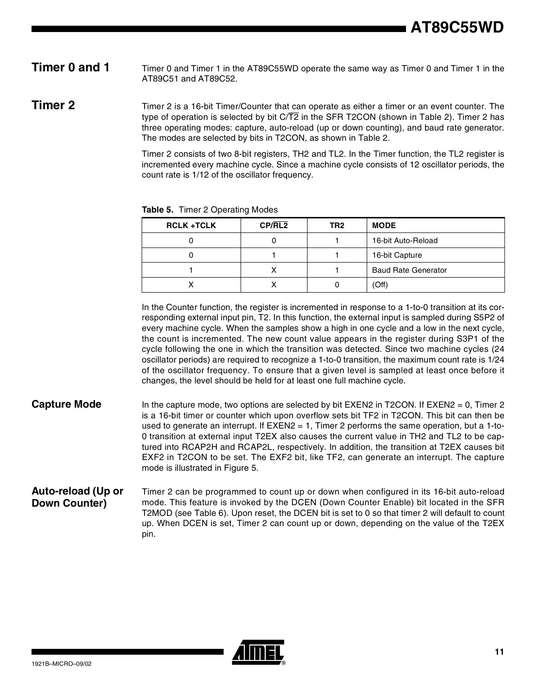 at89c55wd Datasheet Page 11