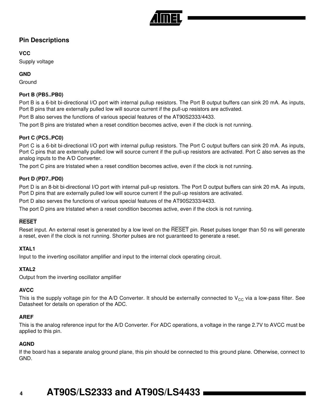 at90s2333 Datasheet Page 4