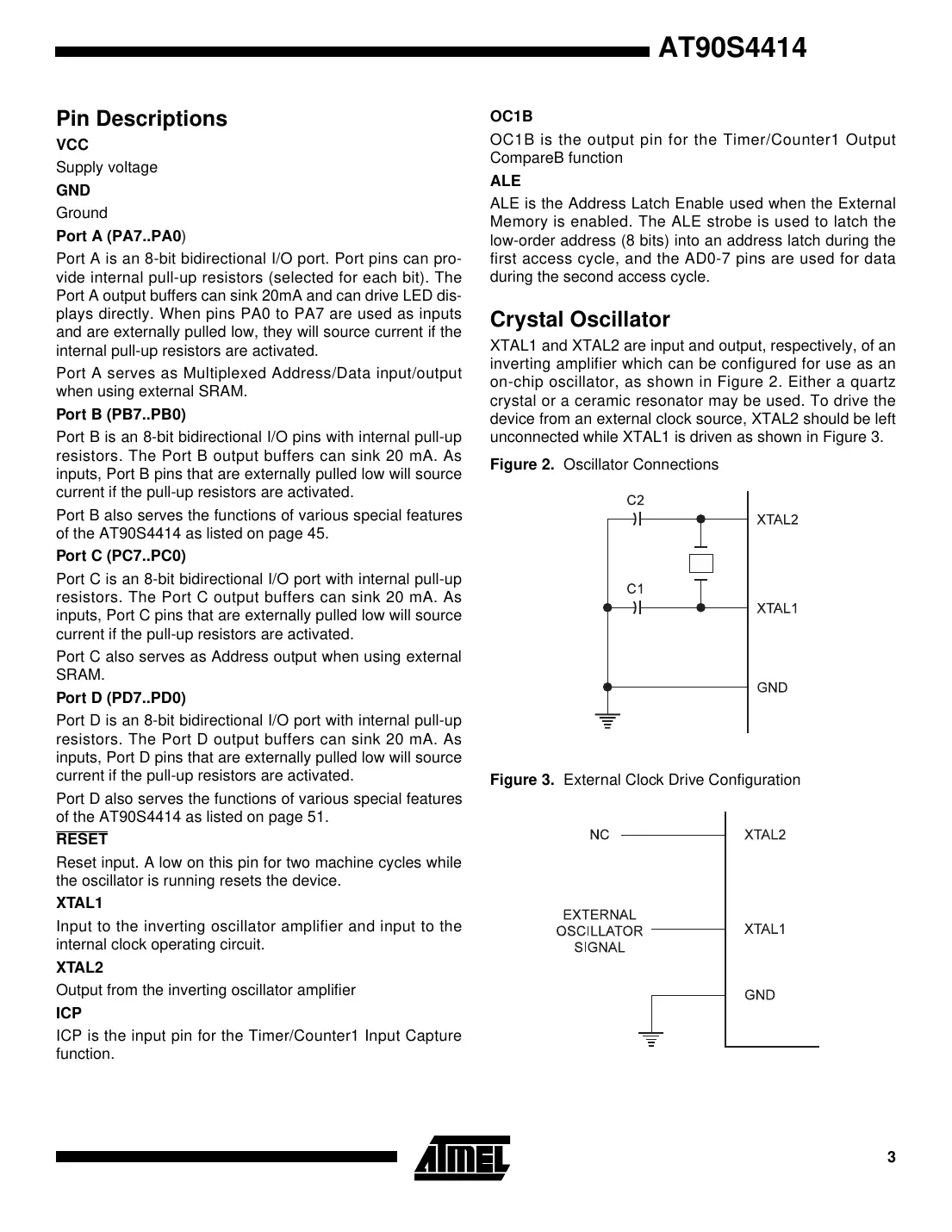 at90s4414 Datasheet Page 3