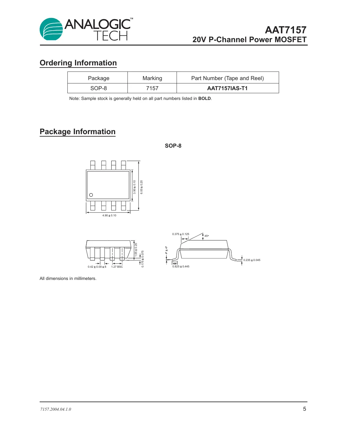 aat7157 Datasheet Page 5