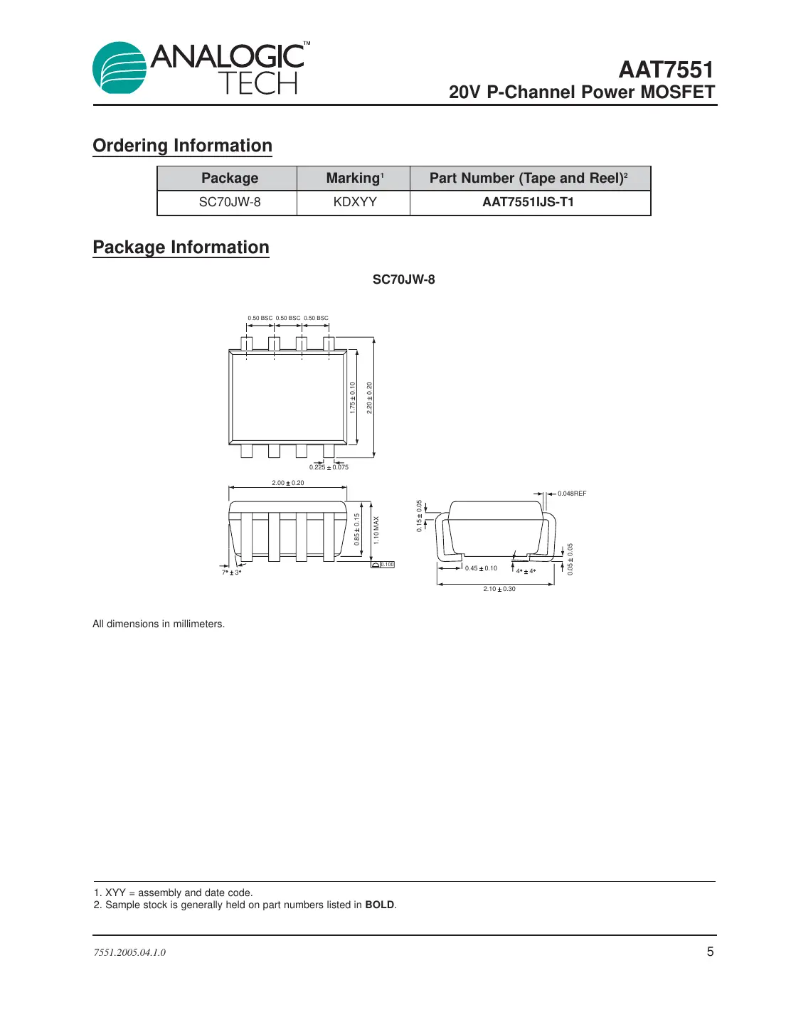 aat7551 Datasheet Page 5