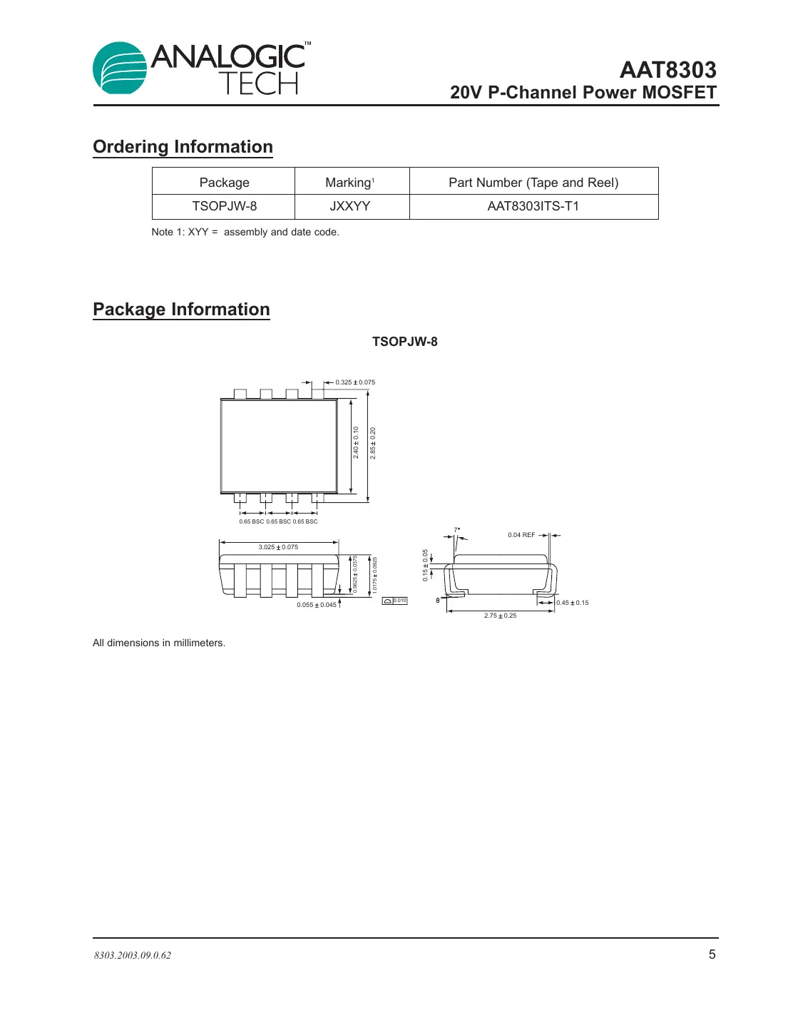 aat8303 Datasheet Page 5
