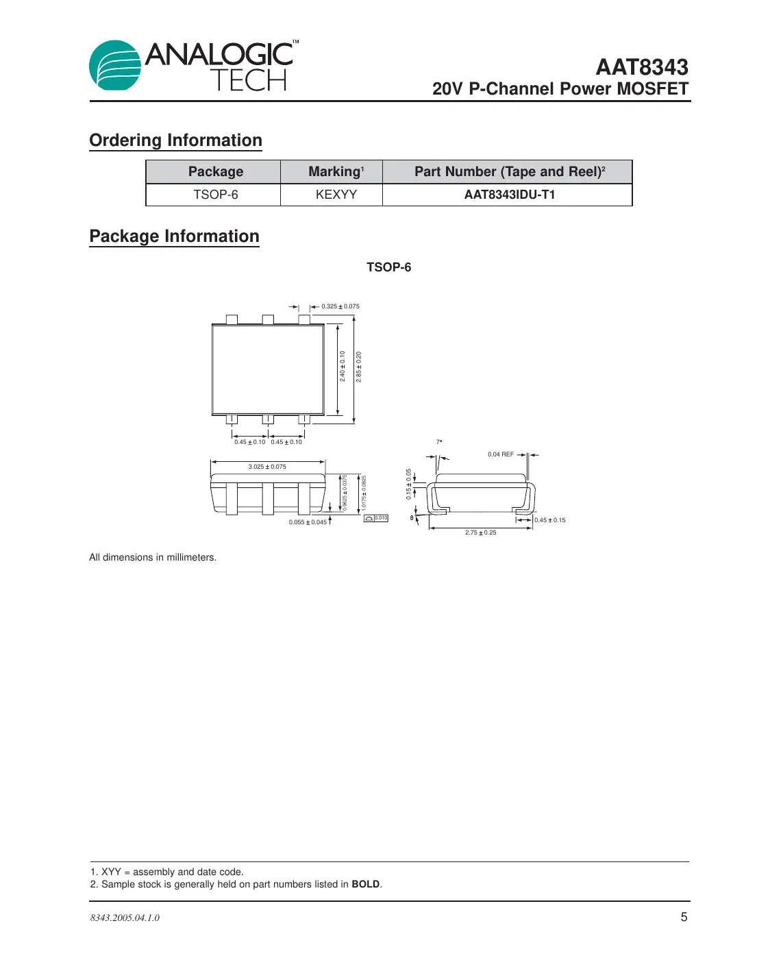 aat8343 Datasheet Page 5
