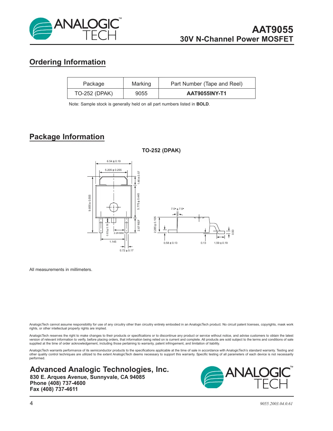aat9055 Datasheet Page 4