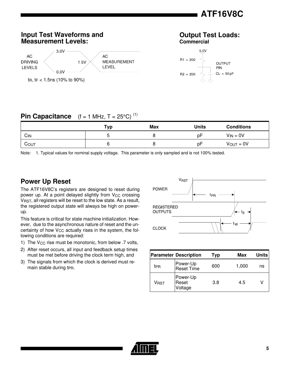 atf16v8c Datasheet Page 5