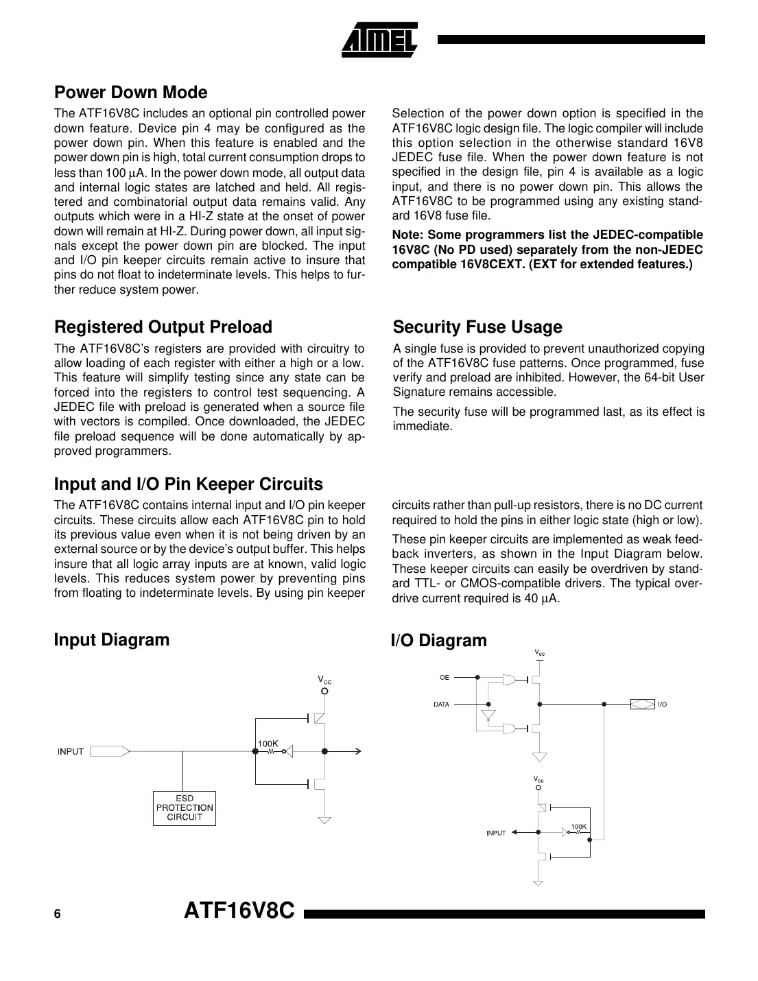 atf16v8c Datasheet Page 6