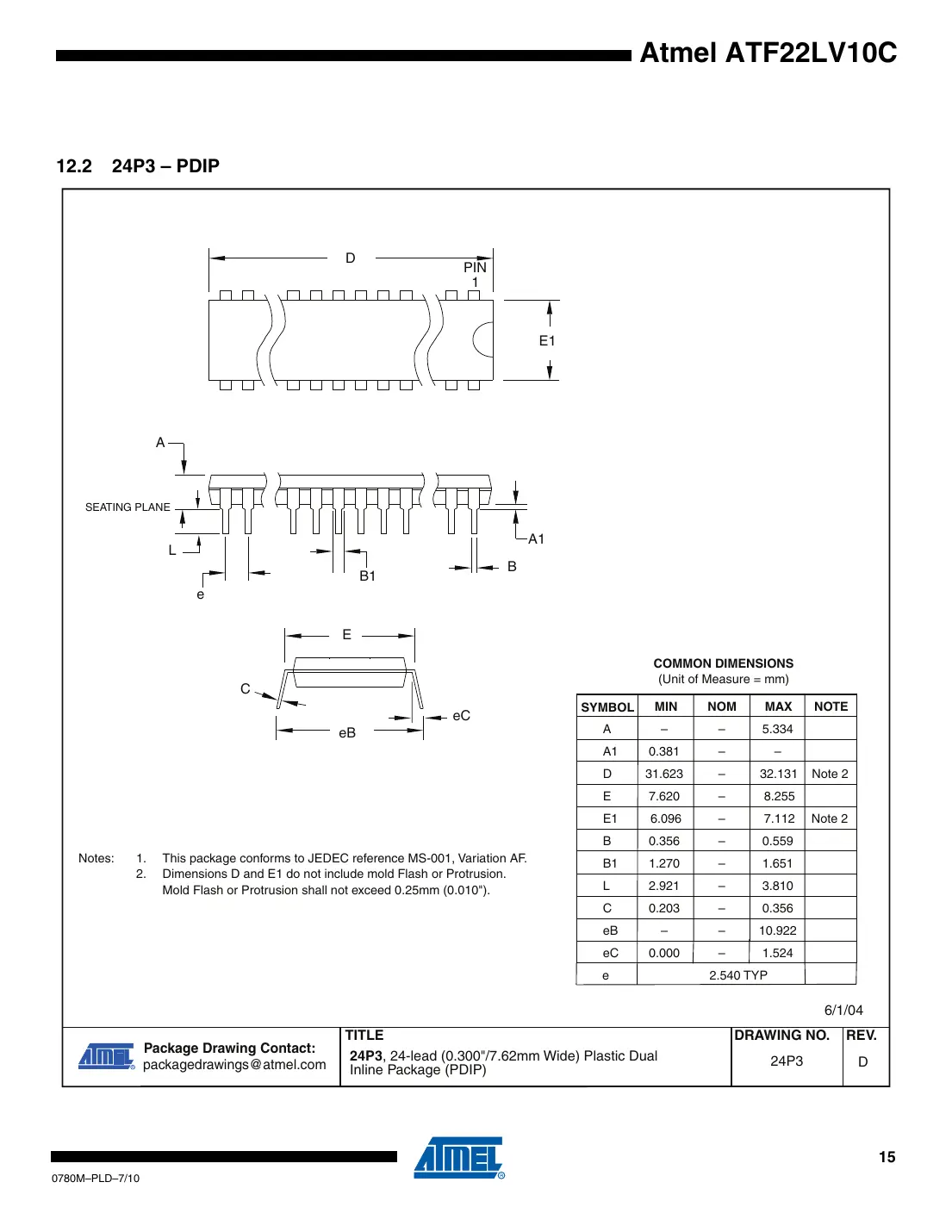 atf22lv10c Datasheet Page 15