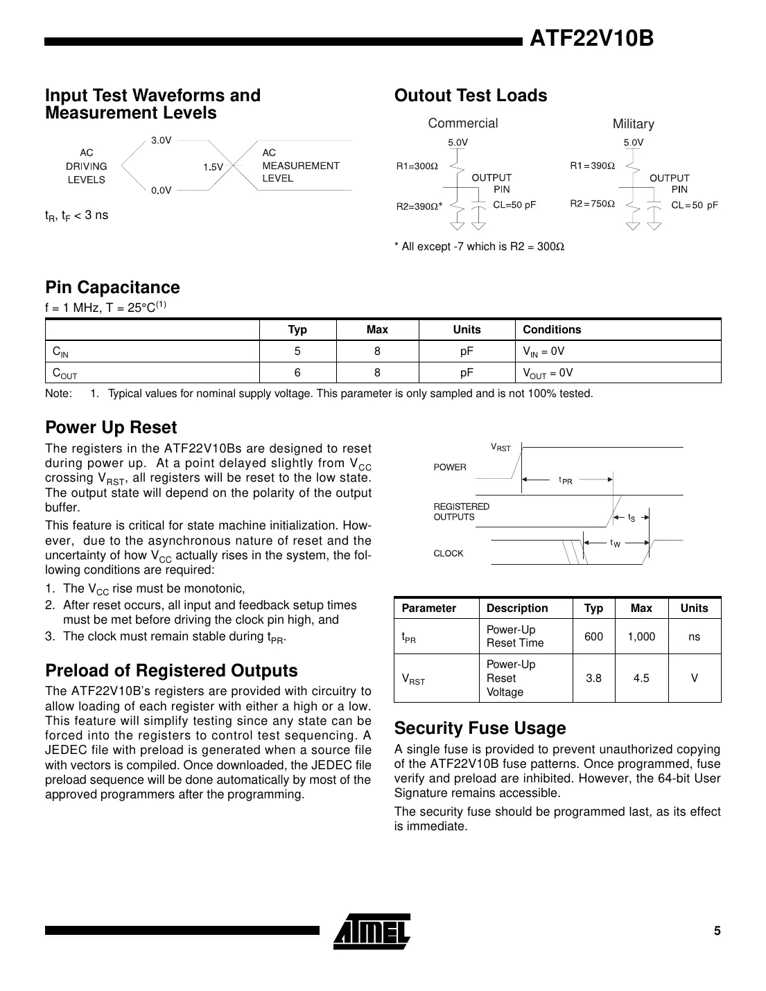 atf22v10b Datasheet Page 5