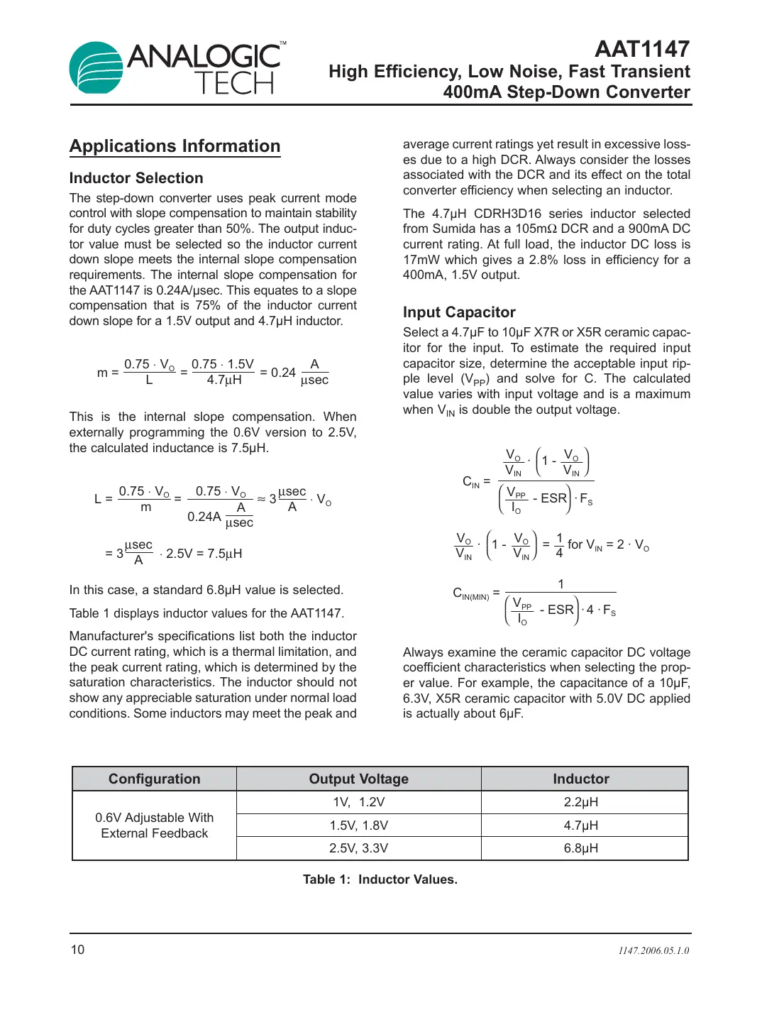 aat1147 Datasheet Page 10