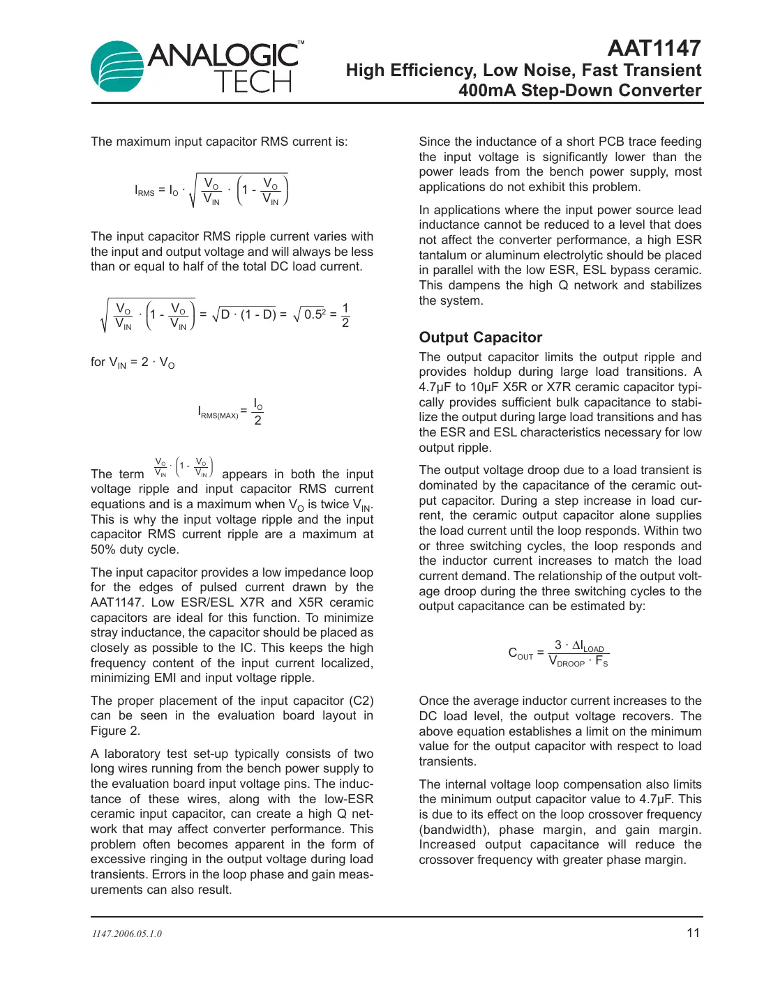 aat1147 Datasheet Page 11