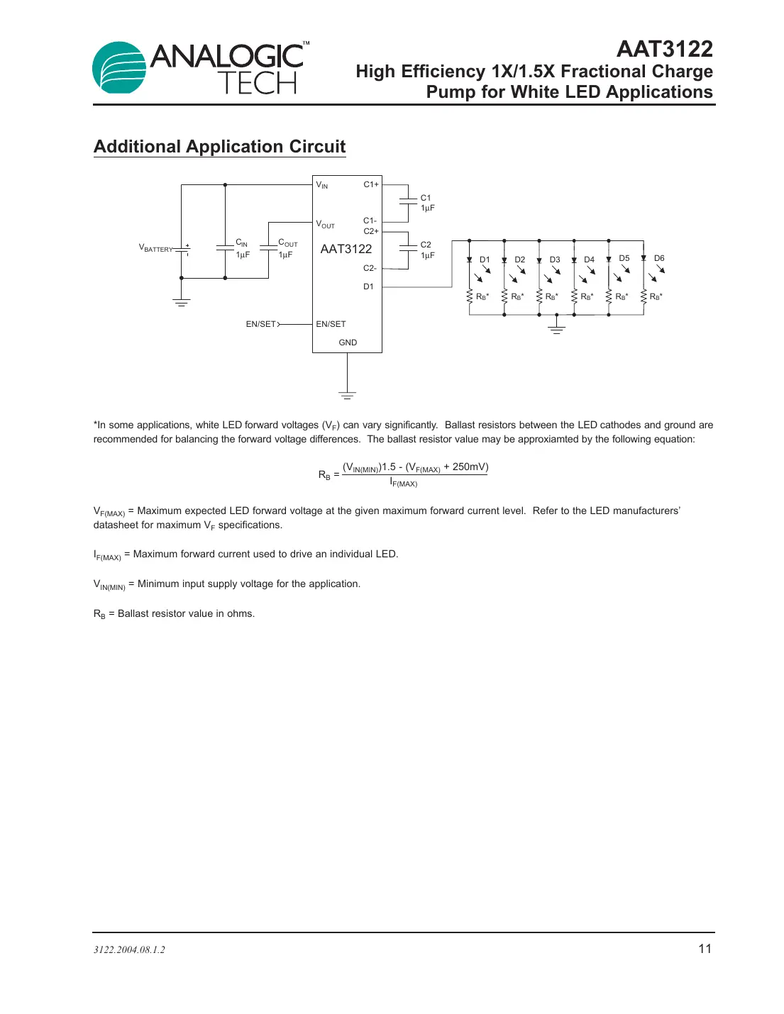 aat3122 Datasheet Page 11
