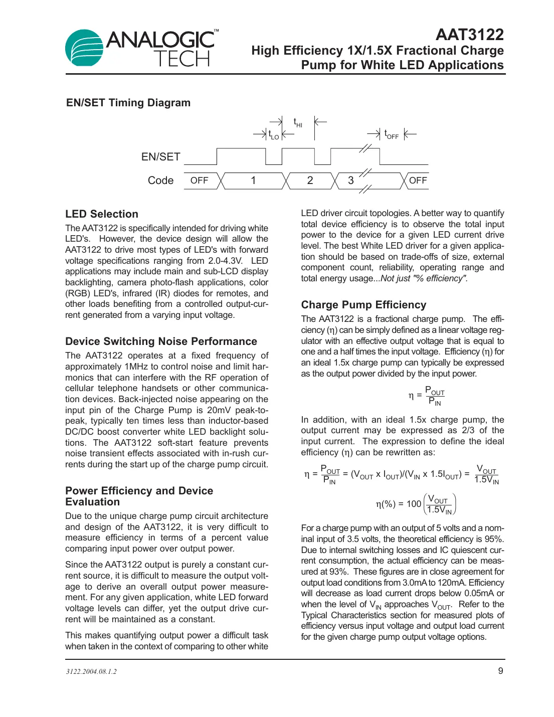 aat3122 Datasheet Page 9