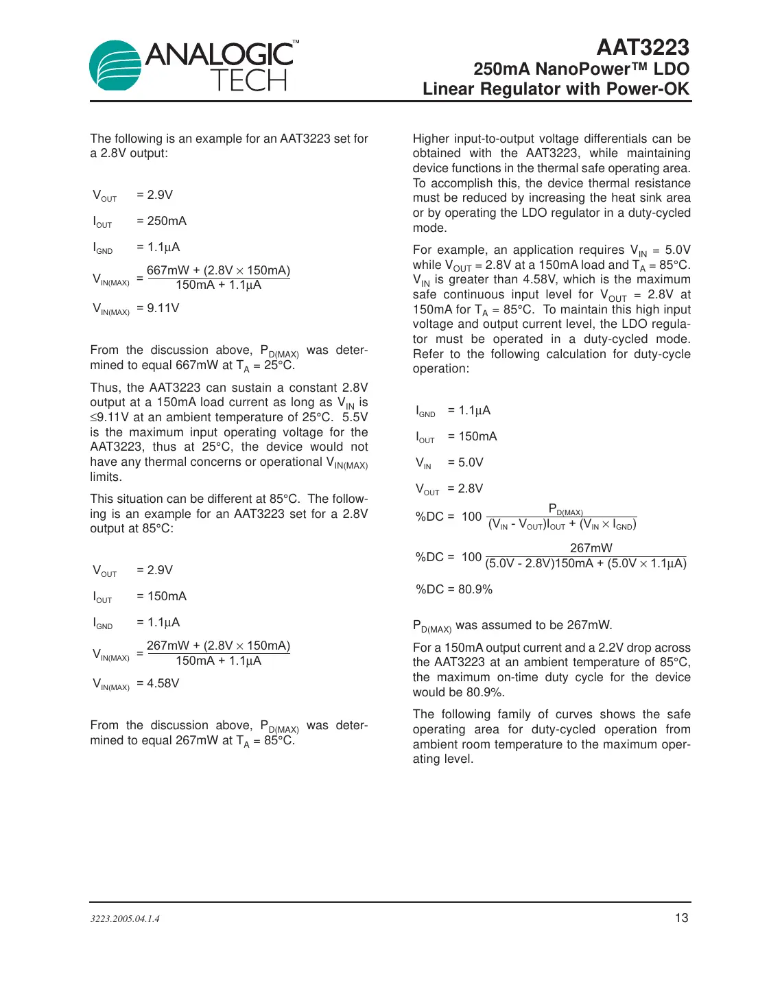 aat3223 Datasheet Page 13