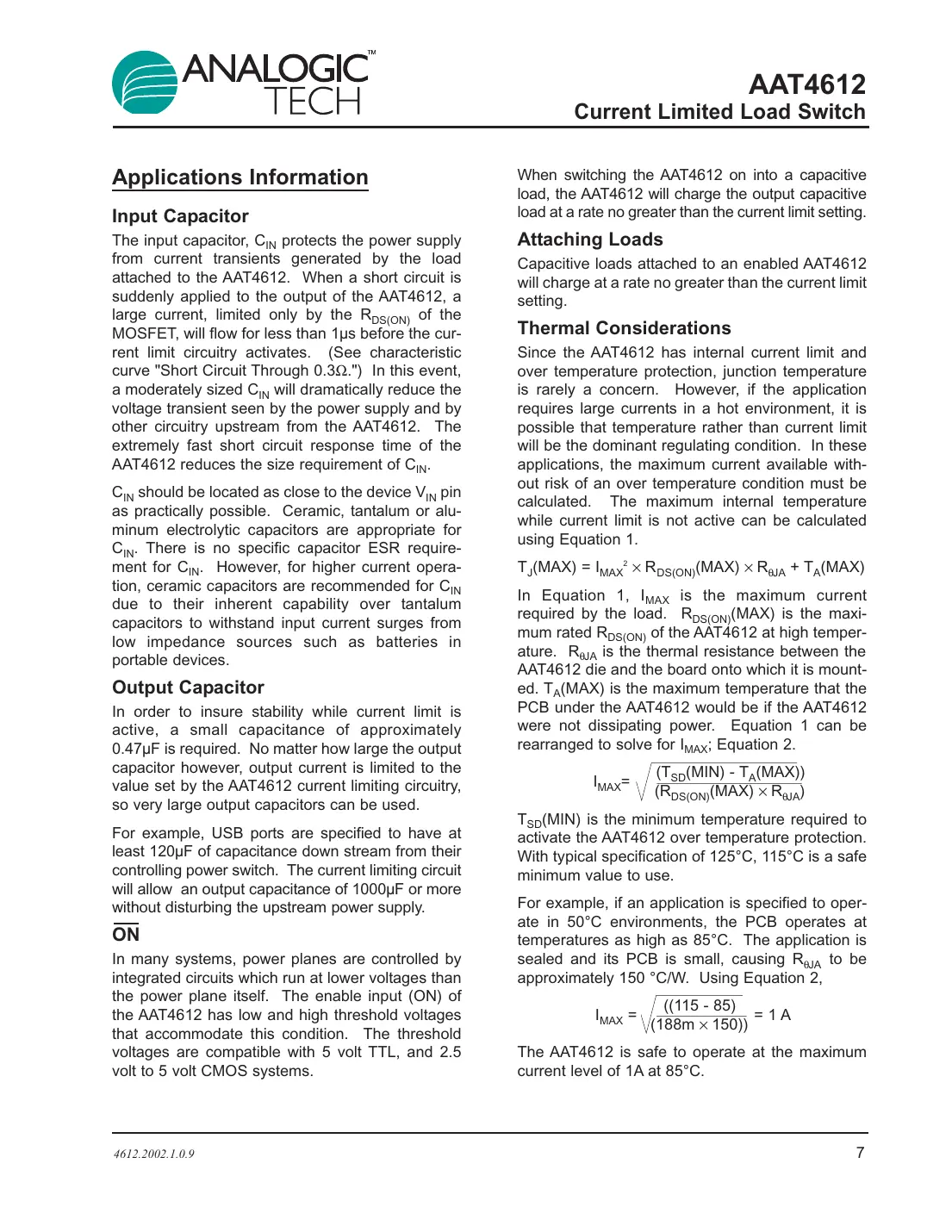 aat4612 Datasheet Page 7