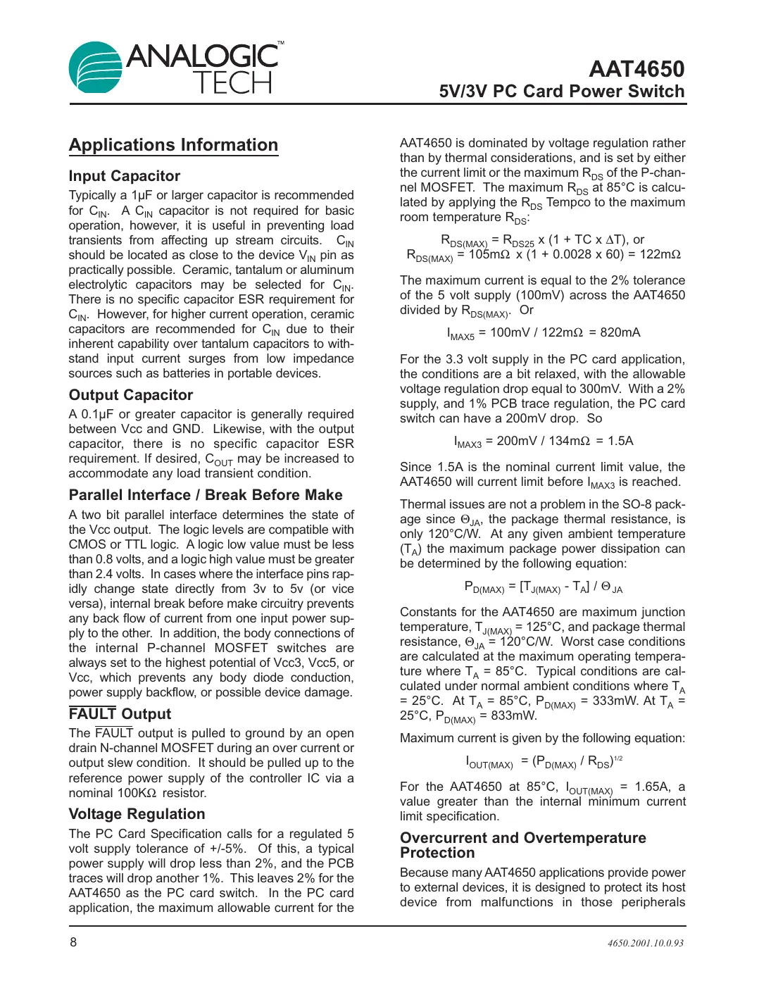 aat4650 Datasheet Page 8