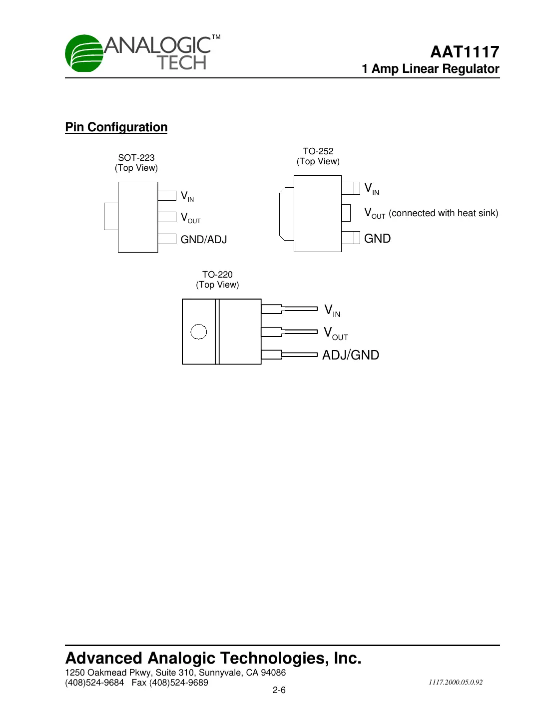 aat1117 Datasheet Page 6