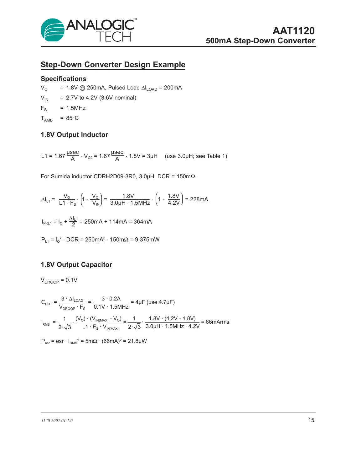 aat1120 Datasheet Page 15
