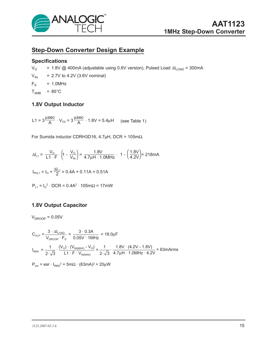 aat1123 Datasheet Page 15