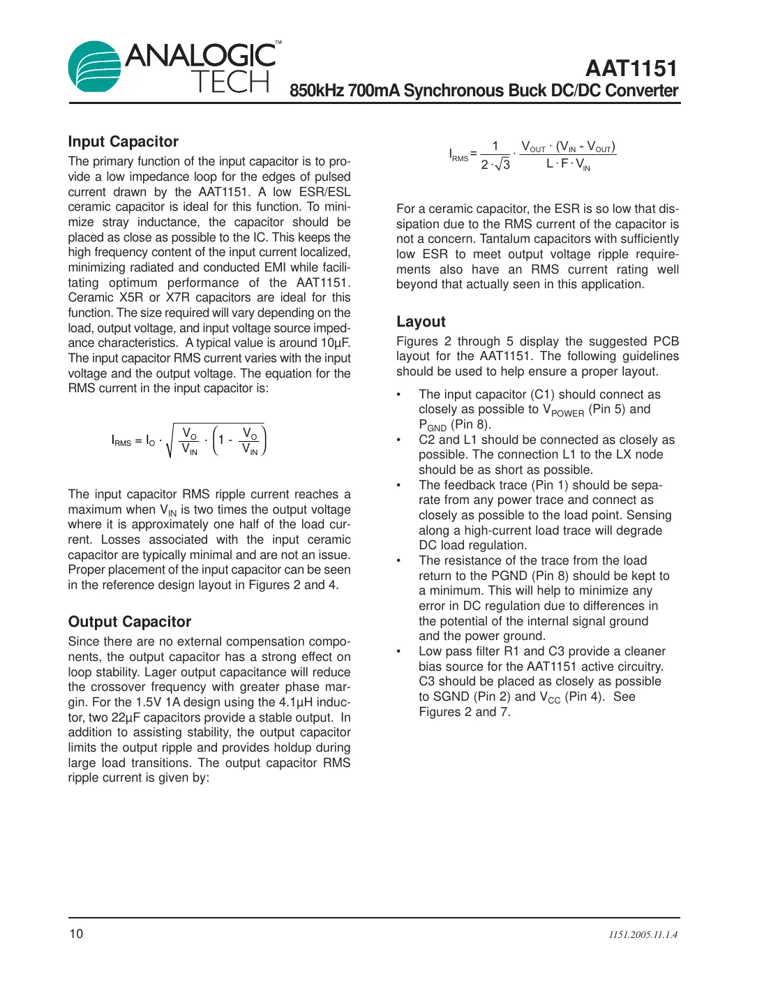 aat1151 Datasheet Page 10