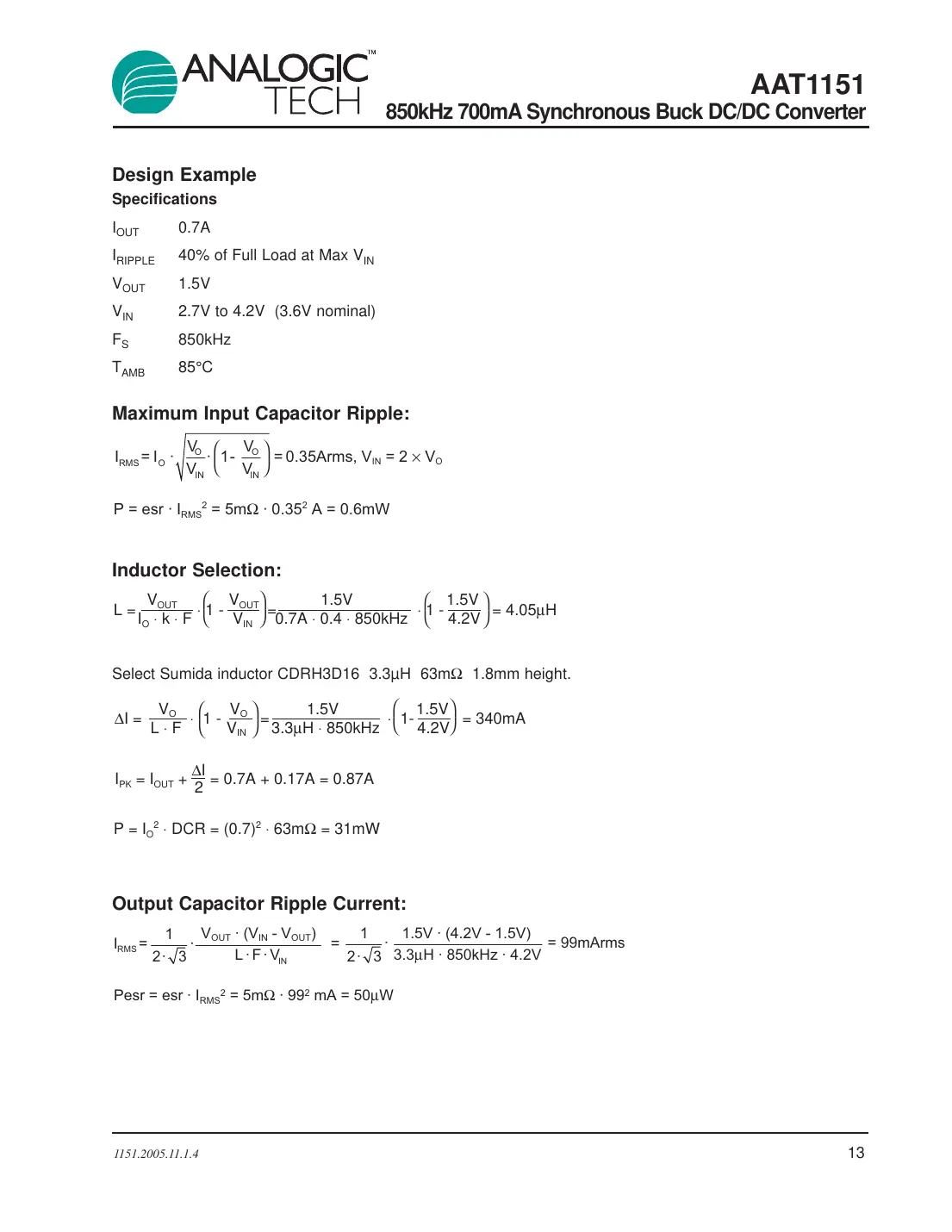 aat1151 Datasheet Page 13
