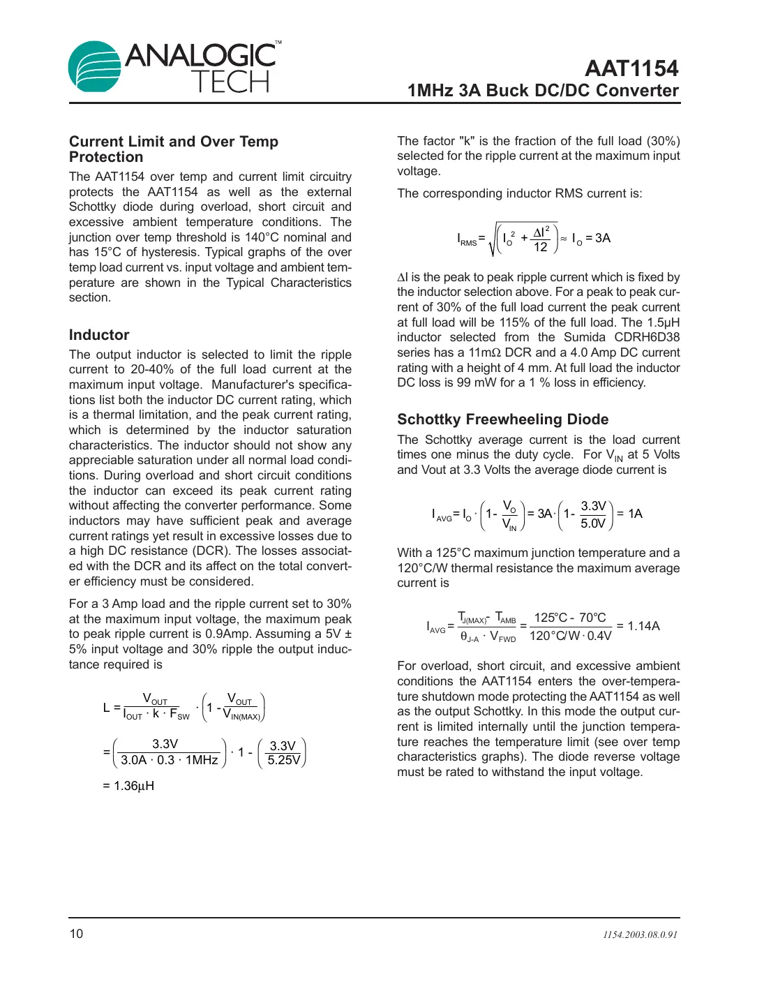 aat1154 Datasheet Page 10