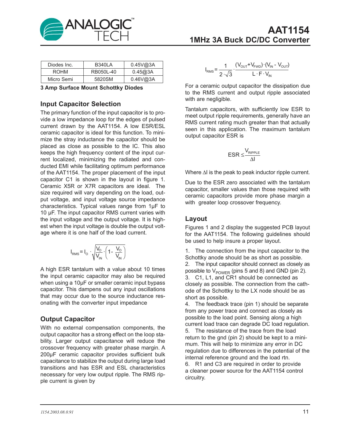 aat1154 Datasheet Page 11