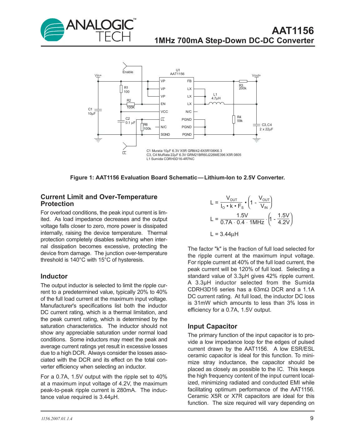 aat1156 Datasheet Page 9