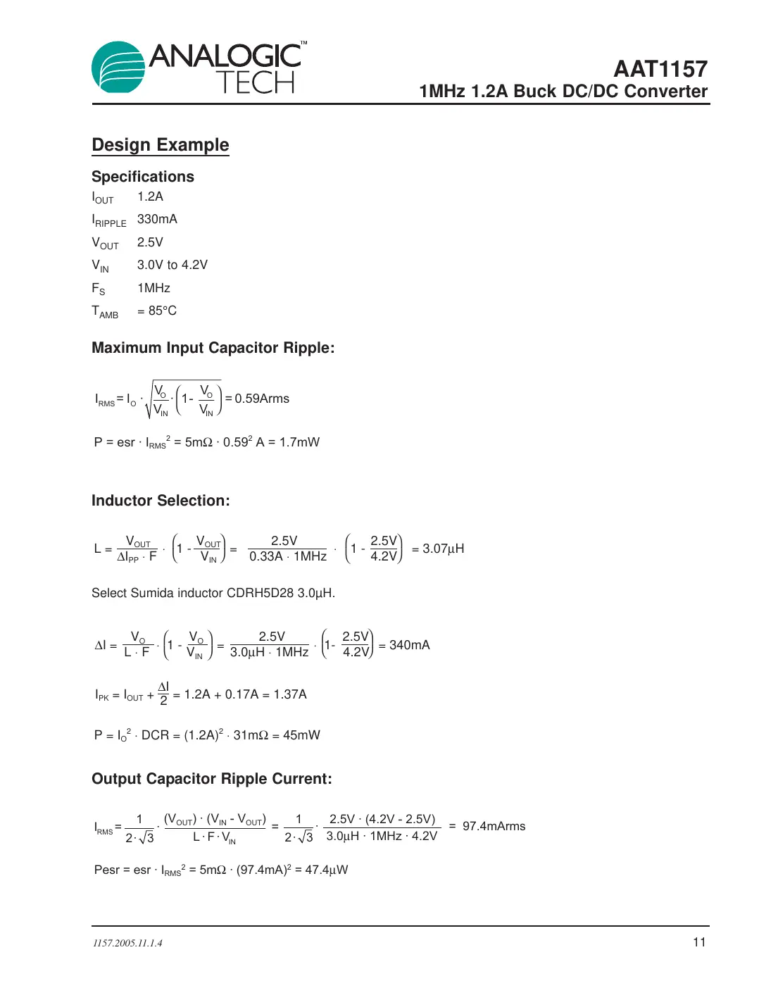 aat1157 Datasheet Page 11