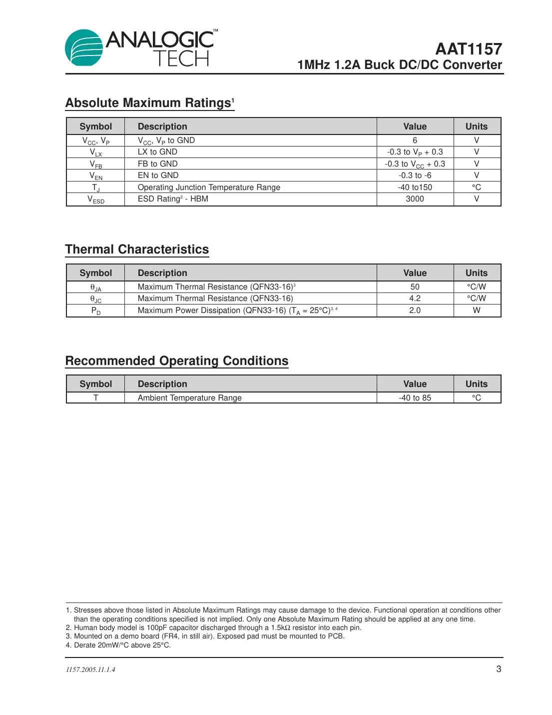 aat1157 Datasheet Page 3