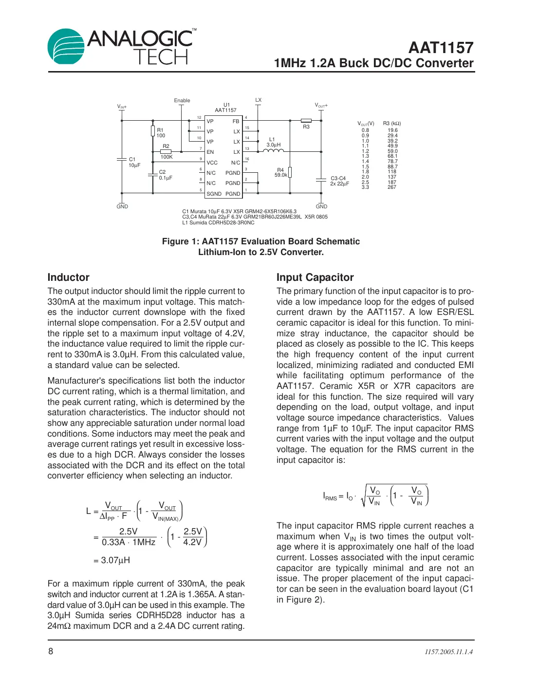 aat1157 Datasheet Page 8
