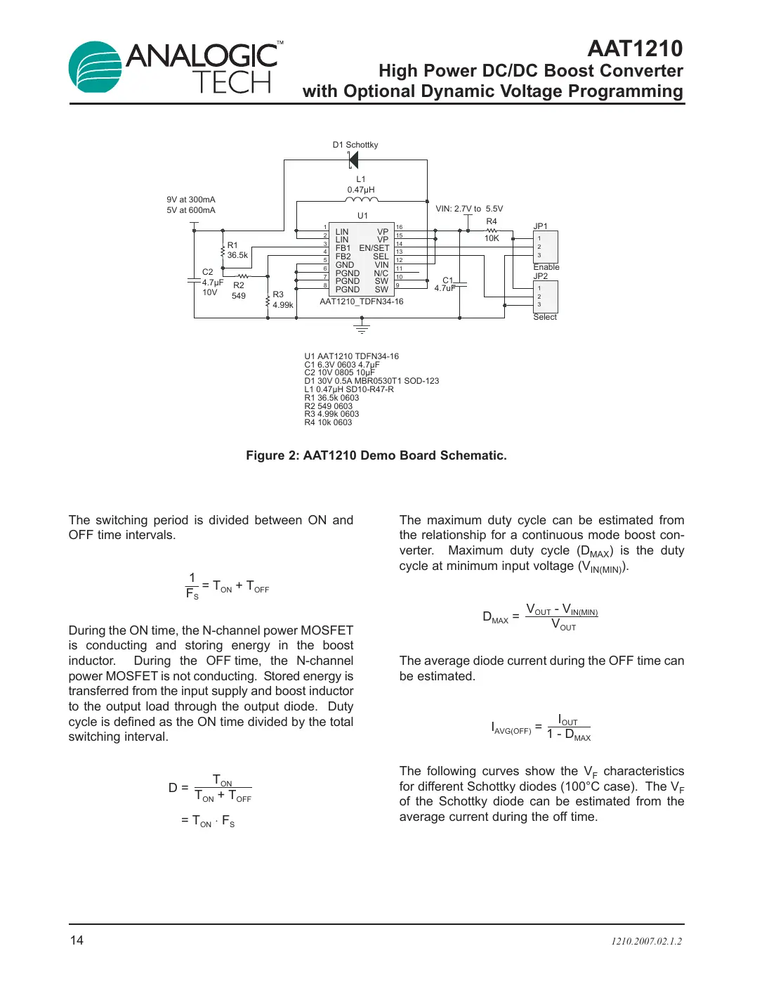 aat1210 Datasheet Page 14