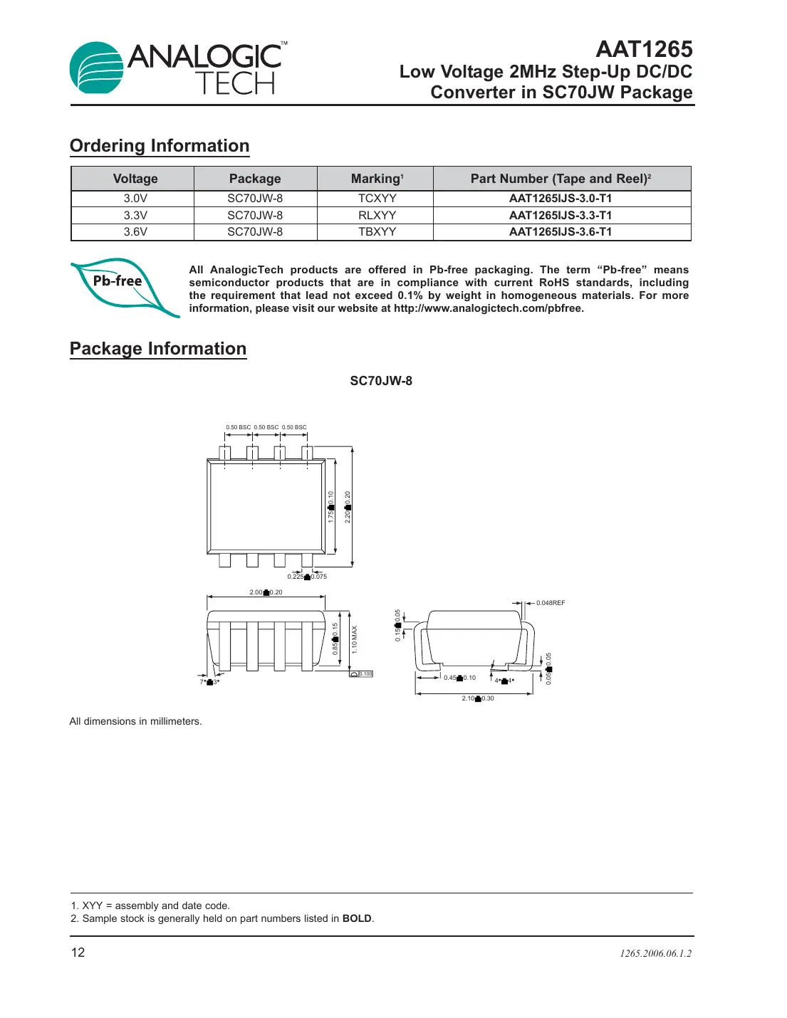 aat1265 Datasheet Page 12