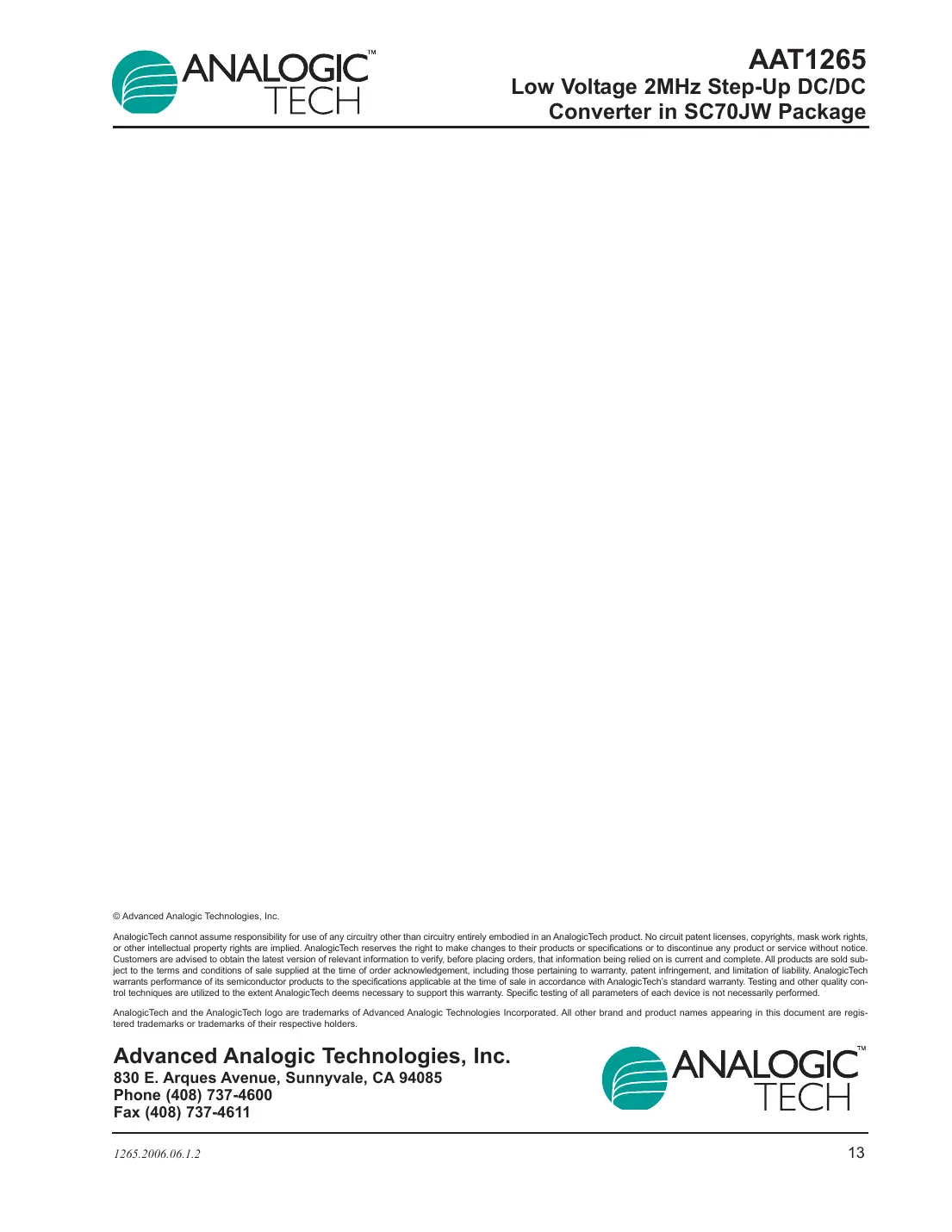 aat1265 Datasheet Page 13