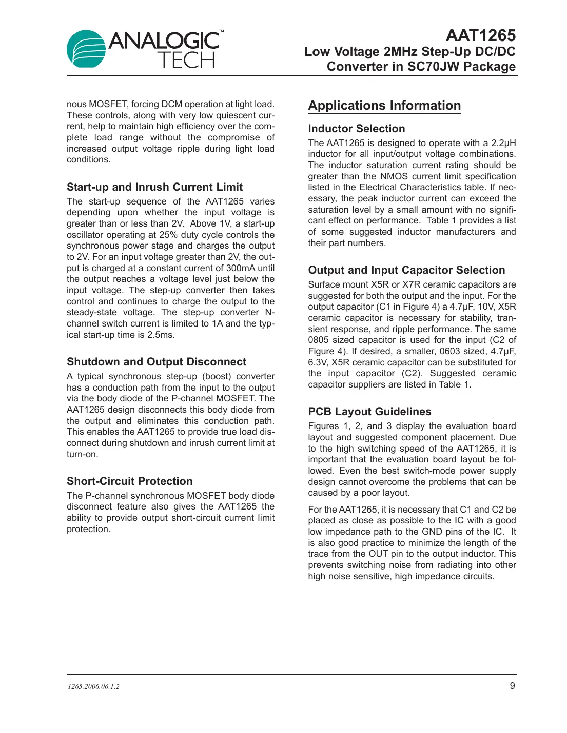 aat1265 Datasheet Page 9
