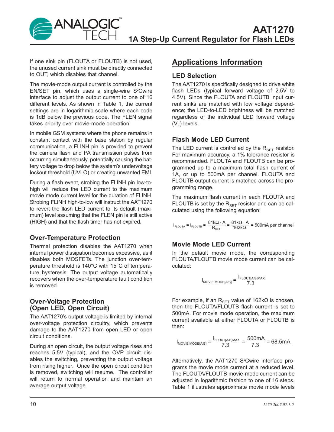 aat1270 Datasheet Page 10