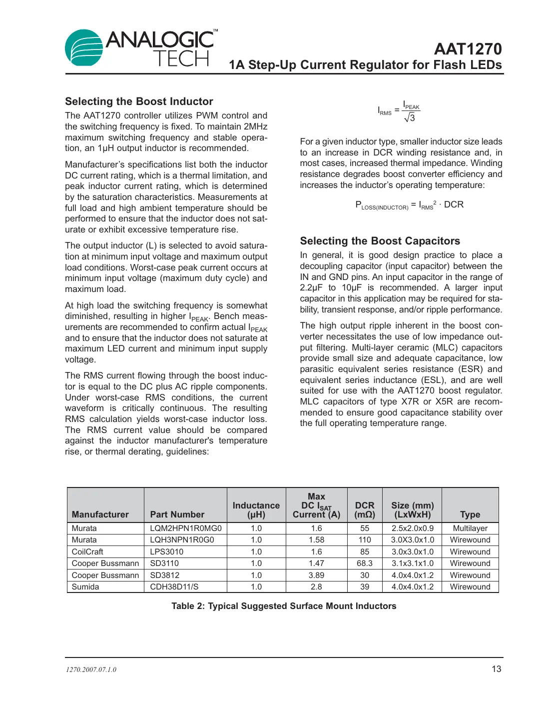 aat1270 Datasheet Page 13
