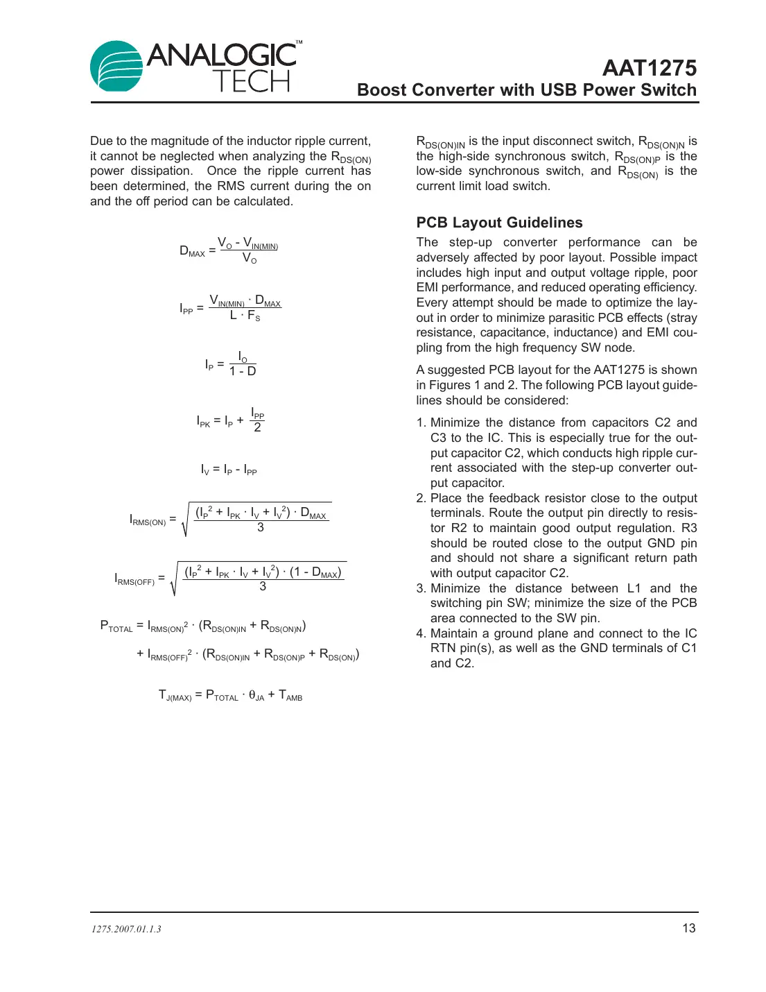 aat1275 Datasheet Page 13