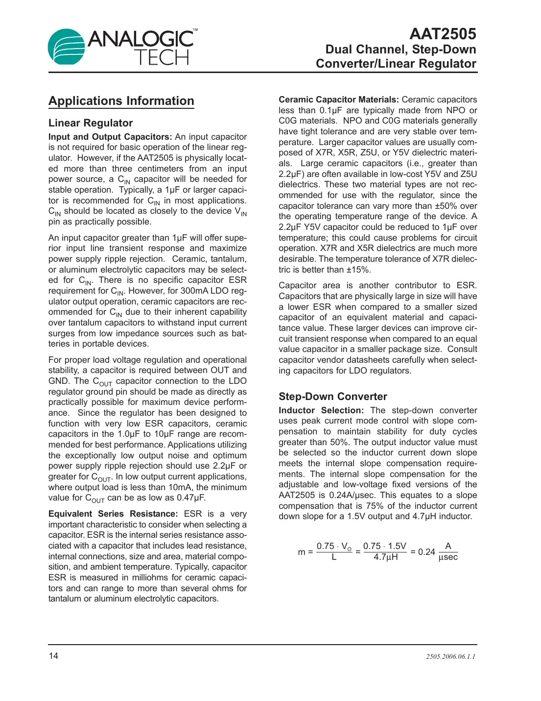 aat2505 Datasheet Page 14