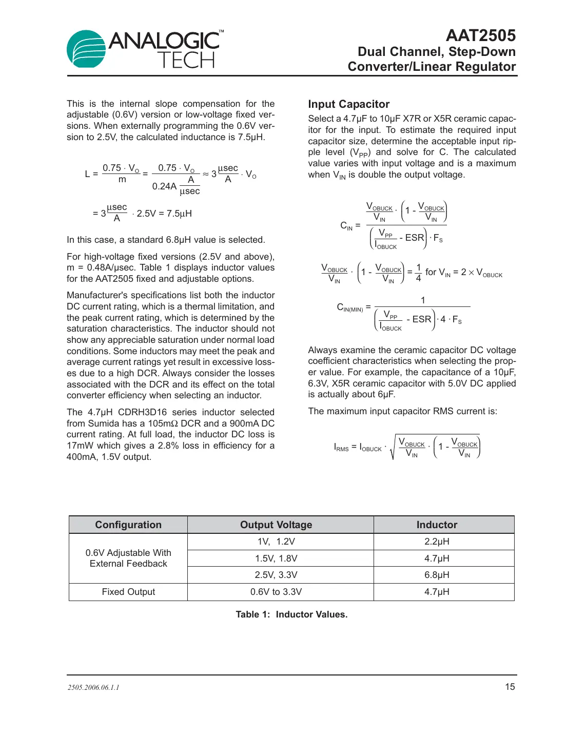 aat2505 Datasheet Page 15