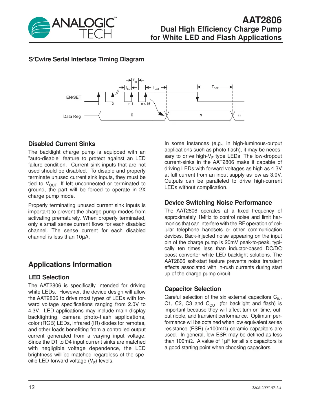 aat2806 Datasheet Page 12