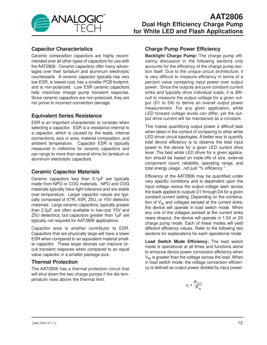 aat2806 Datasheet Page 13