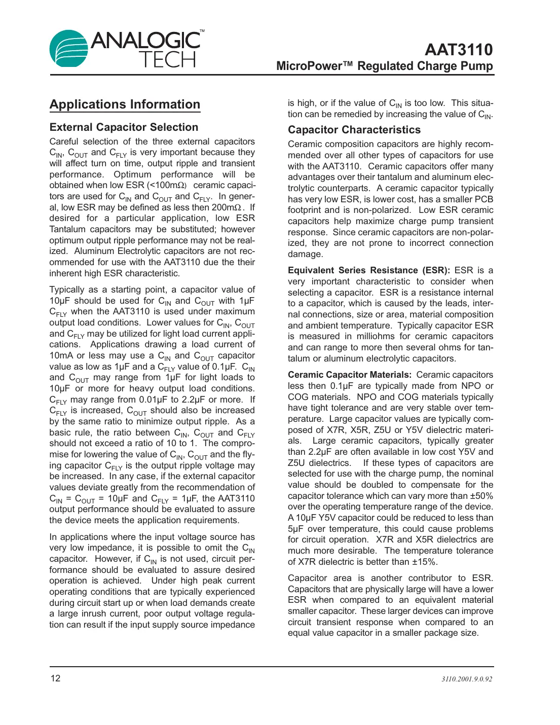aat3110 Datasheet Page 12